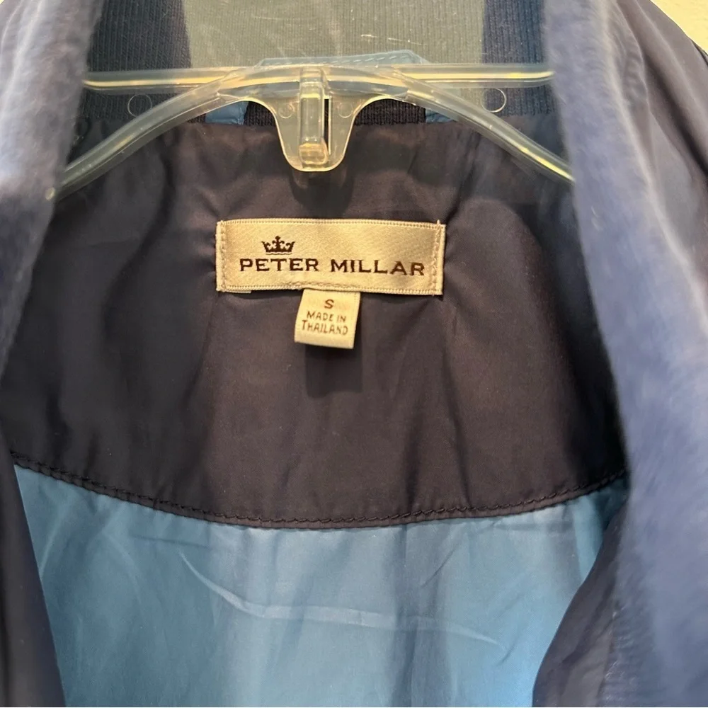 Peter Millar Hartford Jacket Mens Large Blue Full Zip Windbreaker Coat Layering - Picture 4 of 16